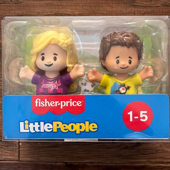 Fisher-Price Other - Fisher-Price Little People Boy and Girl Soccer Players
